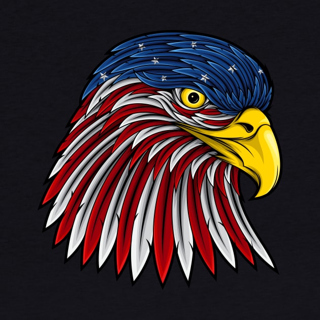 US Flag Eagle by JagatKreasi